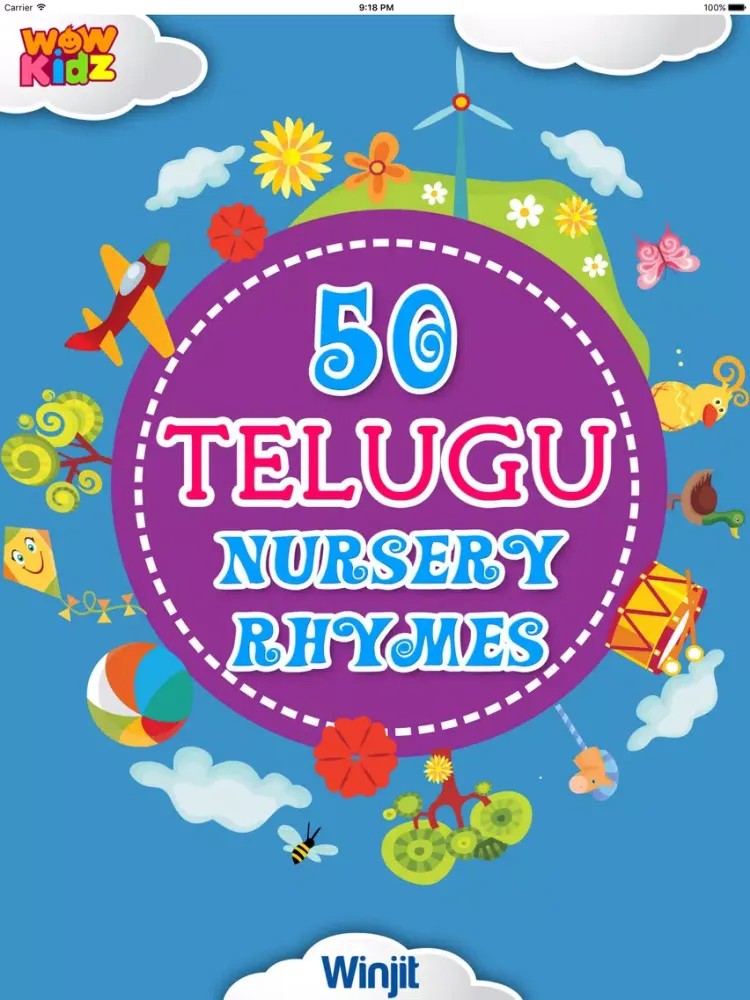 50 Top Telugu Kids Nursery Rhymes iPad 应用截图