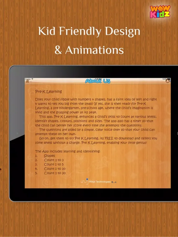 تصاویر Free Kids Learning App – Identify Shapes & Size, Count Numbers and more iPad 