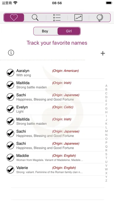 Baby Names (•◡•)应用截图