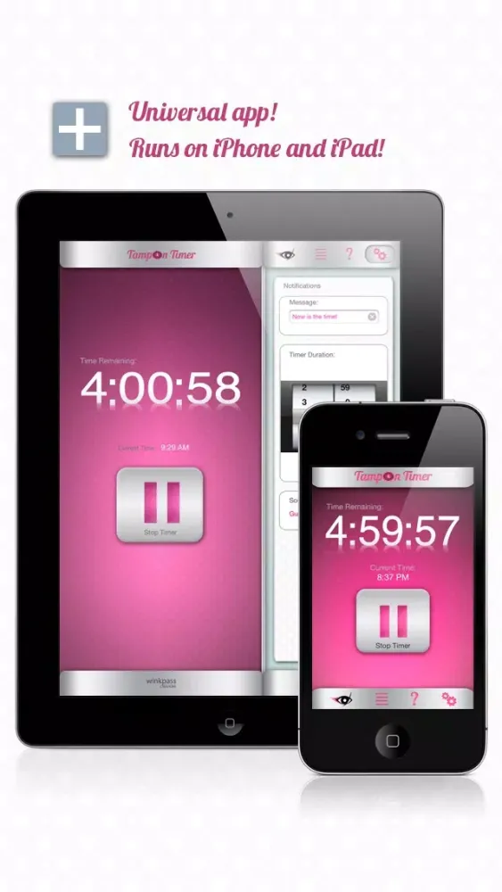 Capturas de tela do Tampon Timer Free (an iPeriod® companion app)