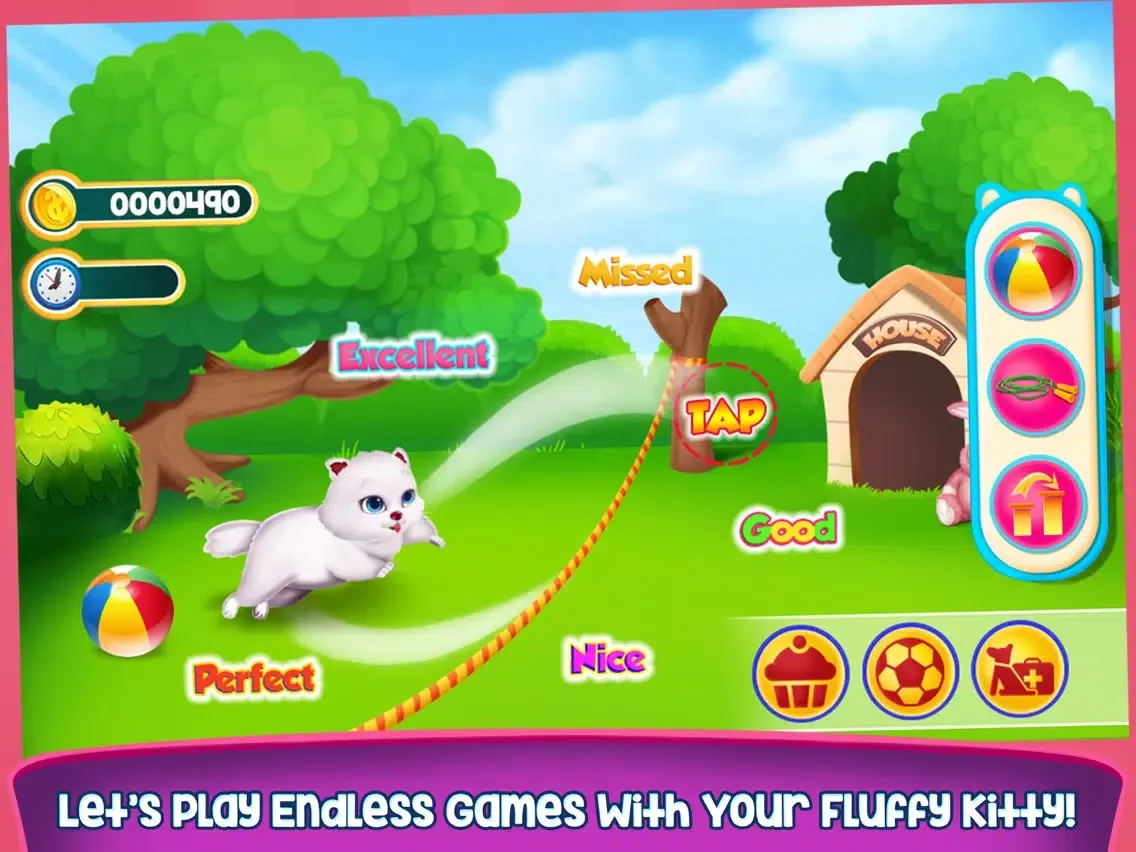 Fluffy Kitty Care And Play iPad  Ekran Görüntüleri