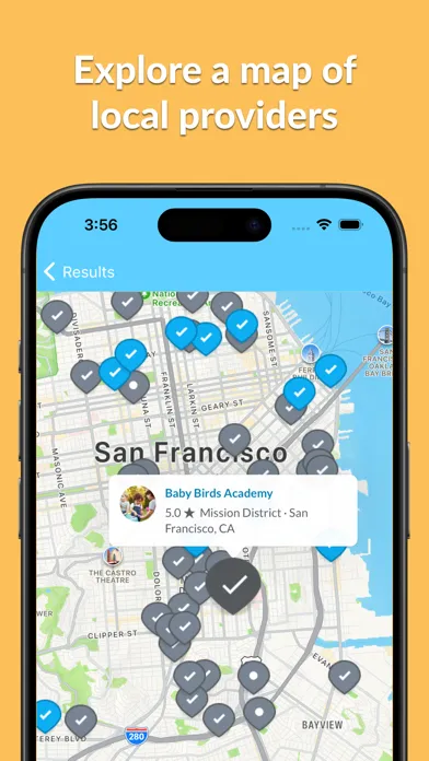 Zrzuty ekranu Winnie: Find Child Care Nearby