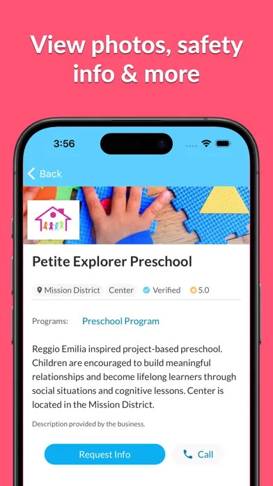 Zrzuty ekranu Winnie: Find Child Care Nearby