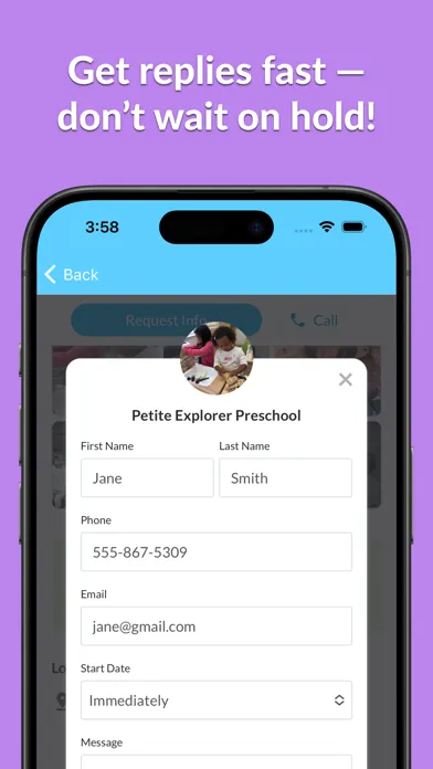 Zrzuty ekranu Winnie: Find Child Care Nearby