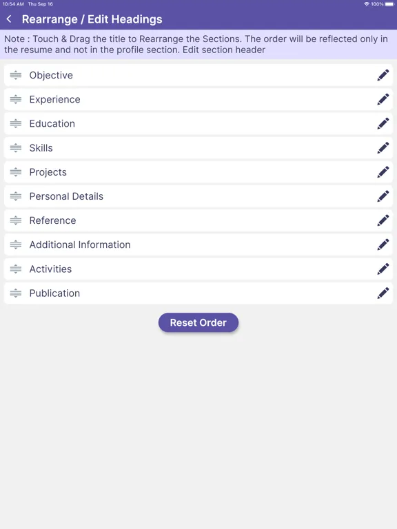 Resume Builder, CV Templates iPad  Screenshots