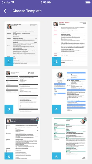 Resume Builder, CV Templates Screenshots
