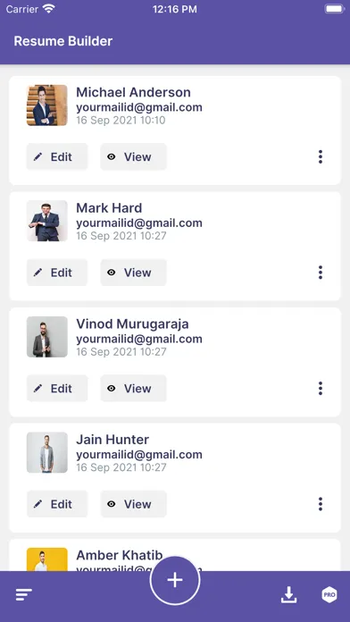 Resume Builder, CV Templates Screenshots
