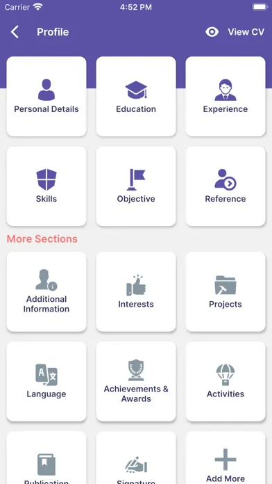 Resume Builder, CV Templates Screenshots