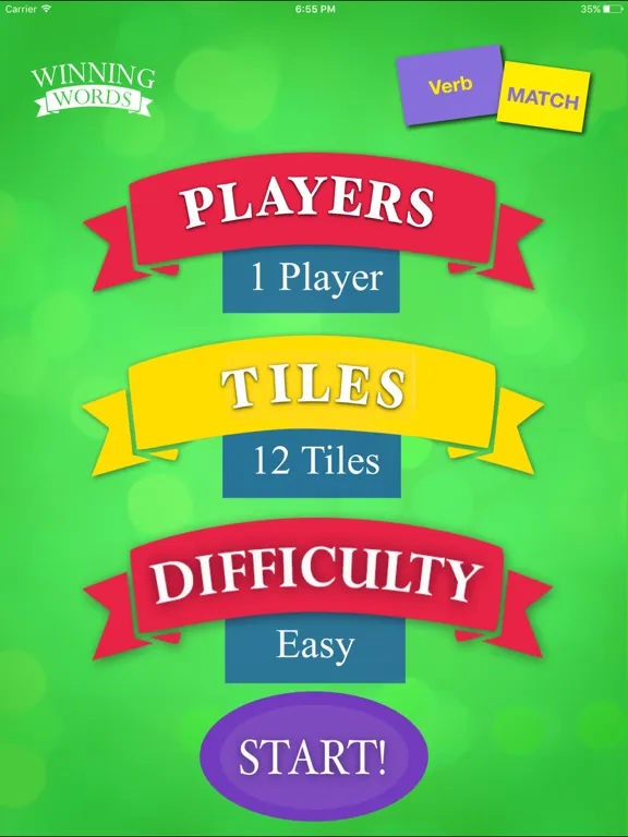 Verb Match iPad  Screenshots