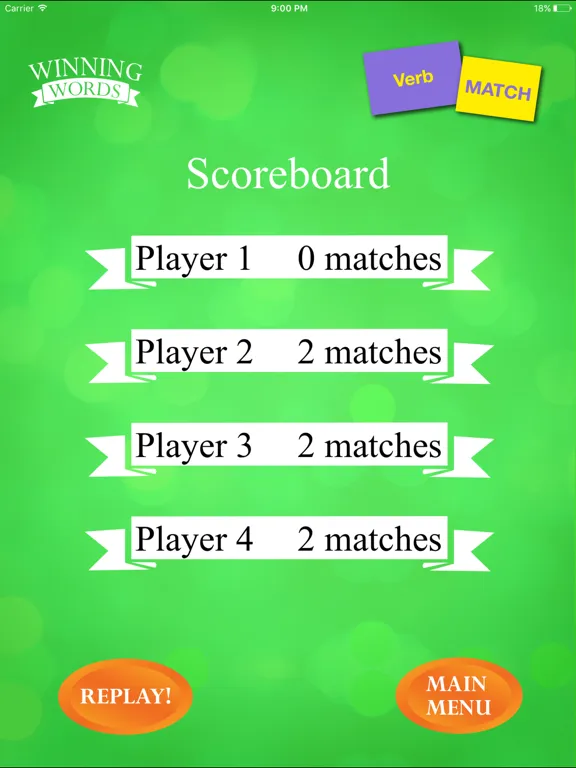 Verb Match iPad  Screenshots