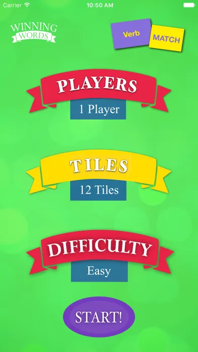 Verb Match Screenshots
