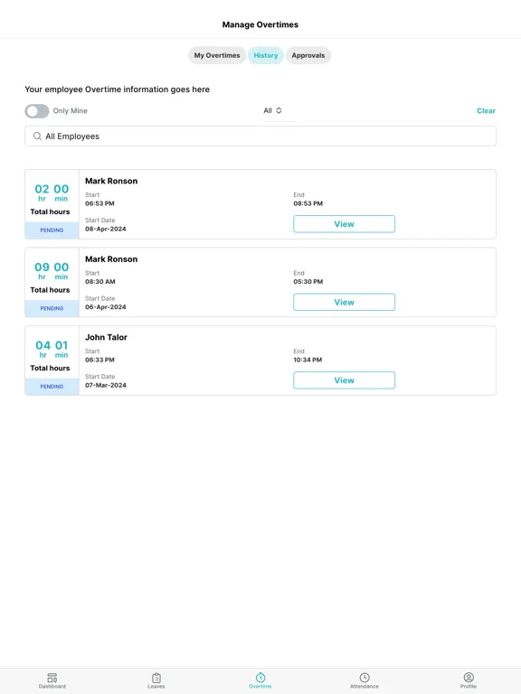 Tangkapan layar Leave Central: Leave Planner iPad 