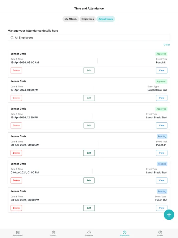 Tangkapan layar Leave Central: Leave Planner iPad 