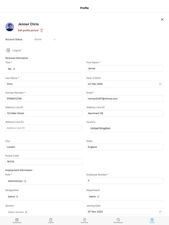 Tangkapan layar Leave Central: Leave Planner iPad 