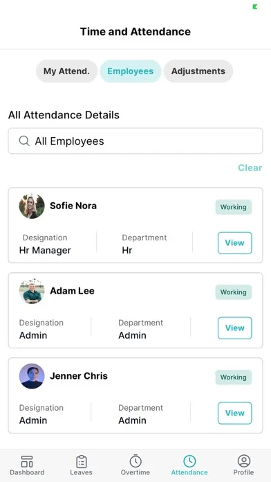 Tangkapan layar Leave Central: Leave Planner