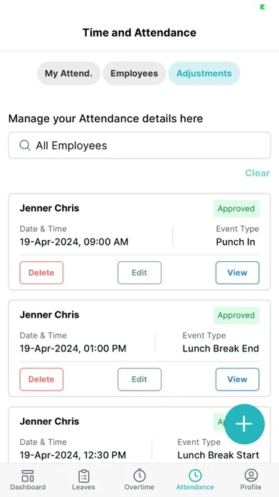 Tangkapan layar Leave Central: Leave Planner