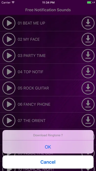 Capturas de tela do Free Notification and SMS Sounds - Best Ringtones