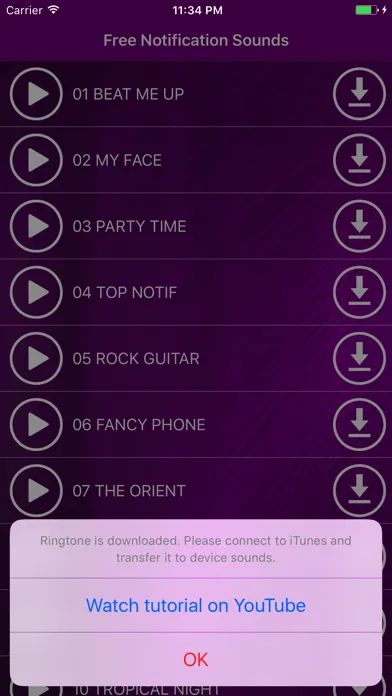 Capturas de tela do Free Notification and SMS Sounds - Best Ringtones