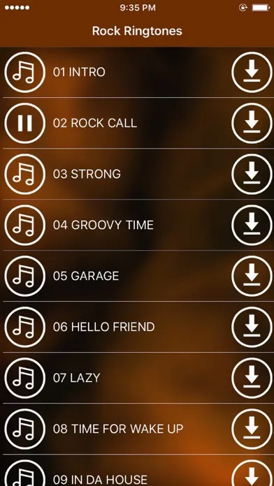 Capturas de pantalla de Rock Ringtones – Cool popular melodies for free