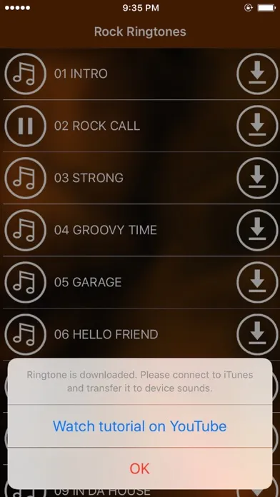 Capturas de pantalla de Rock Ringtones – Cool popular melodies for free