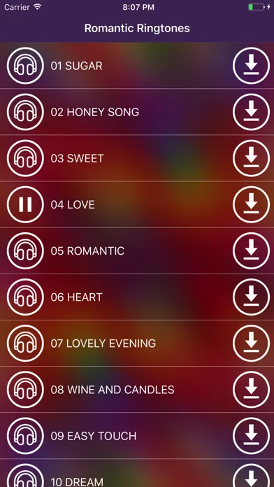 Romantic Ringtones – Love & Valentine´s Day Songs Screenshots