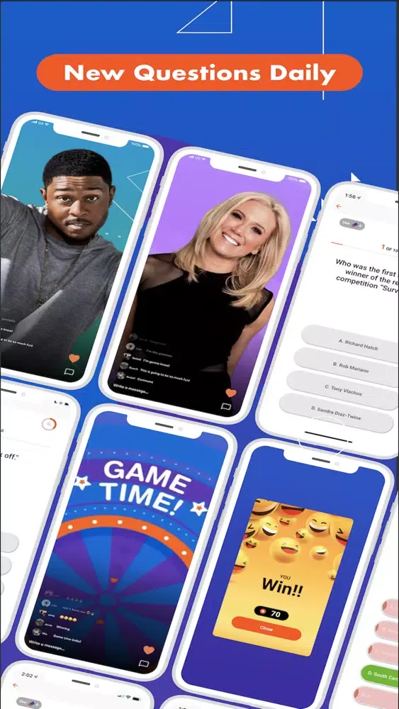 Capturas de tela do WinQuik™ - Live Trivia Shows