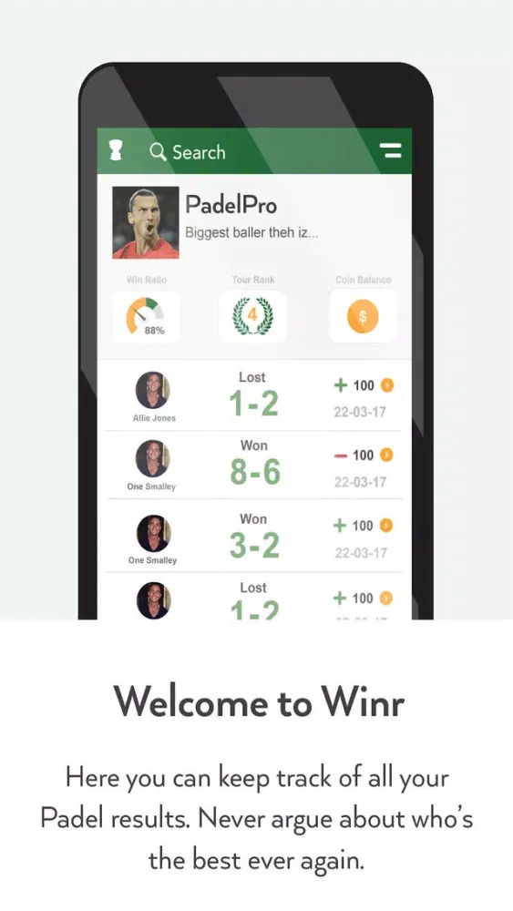 WinR Padel Screenshots