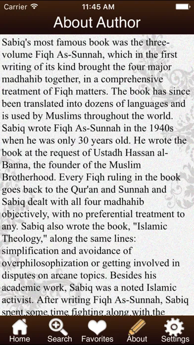 Capturas de tela do Fiqh-us-Sunnah