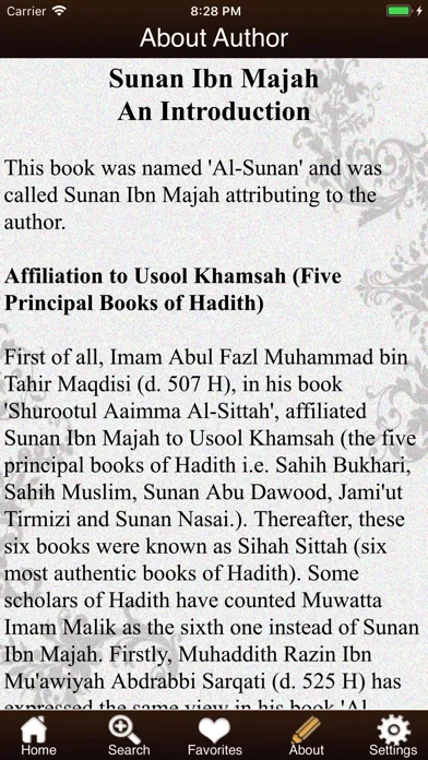Ảnh chụp màn hình của Sunan Ibn Majah