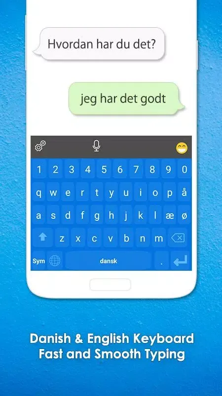 ภาพหน้าจอของ Danish Language Keyboard