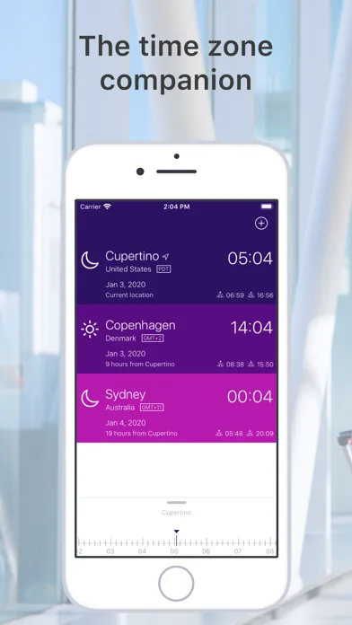 ภาพหน้าจอของ Time Zone Shifter