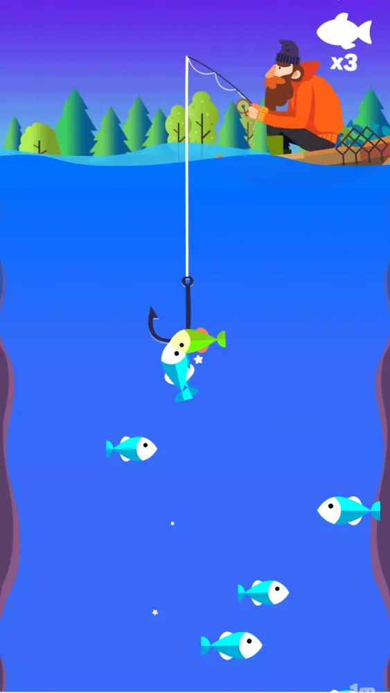 Tangkapan layar Tiny Fishing