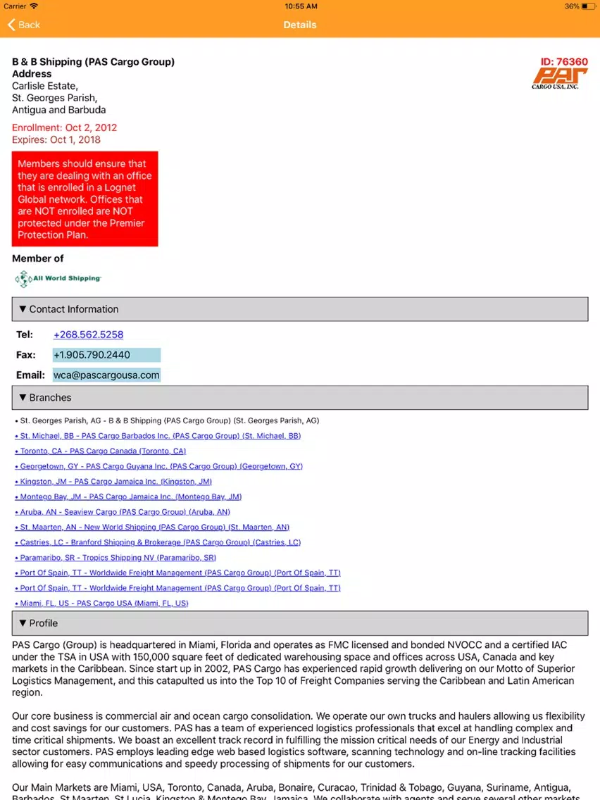 Скриншоты Lognet Global iPad 