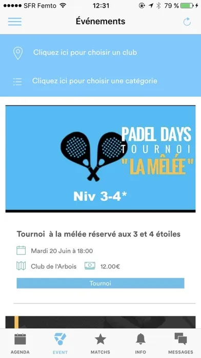 Ảnh chụp màn hình của Winwin Padel Apps