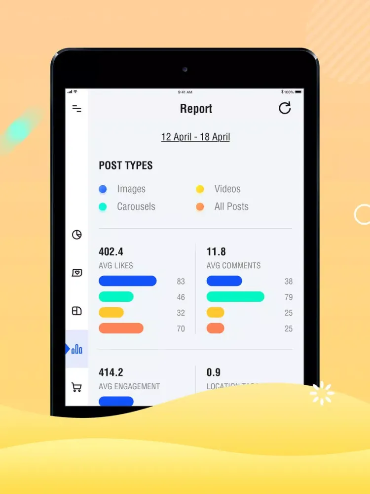 Followers Track Insights iPad  স্ক্রিনশট