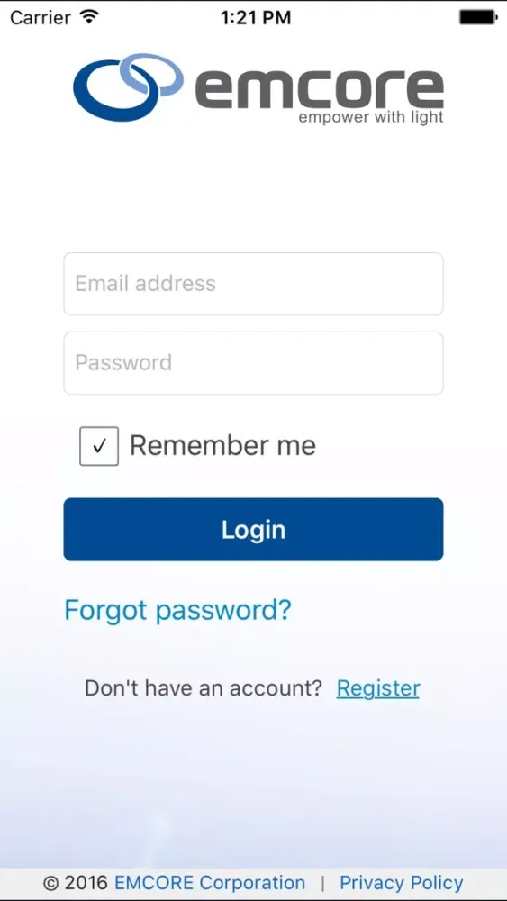 EMCORE Customer Portal App Screenshots