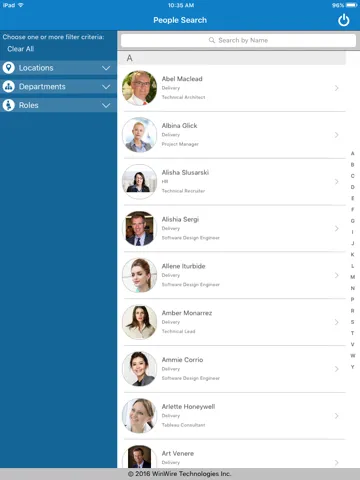 WinWire People Search iPad 应用截图
