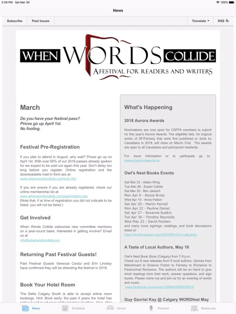 Capturas de tela do When Words Collide iPad 