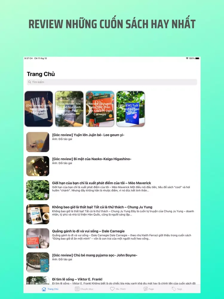 Скриншоты AmA - Review Sách Hay Online iPad 