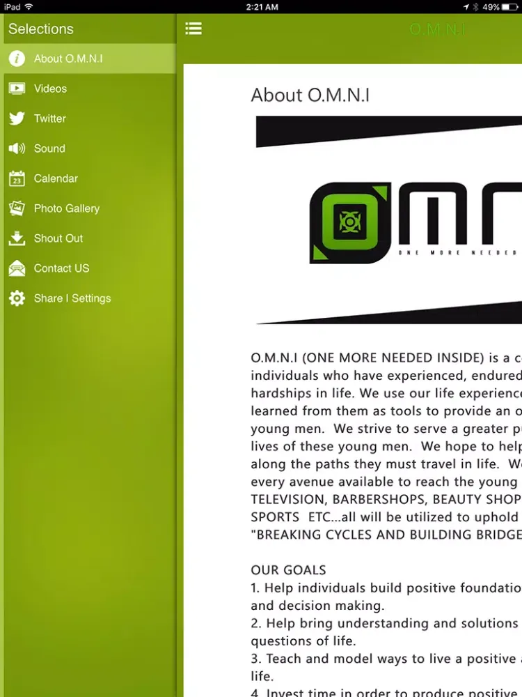 صور O.M.N.I App iPad 
