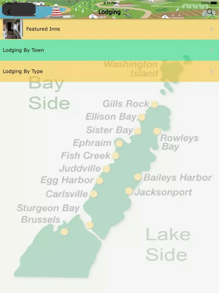Tangkapan skrin Door County On the Go by DoorCountyNavigator.com iPad 