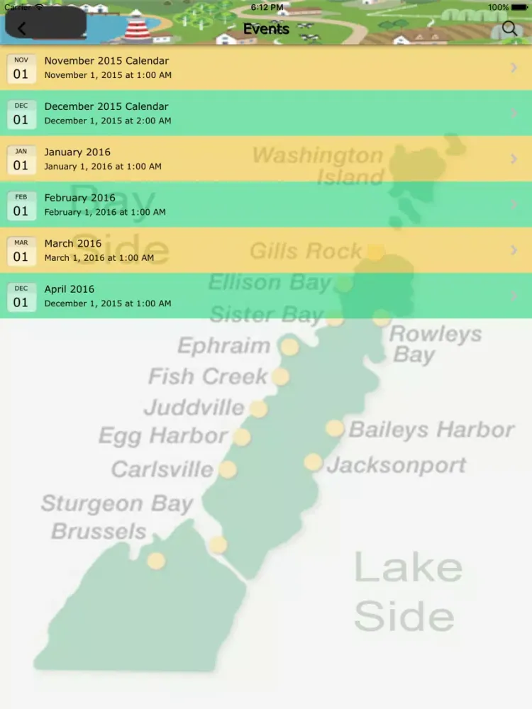 Tangkapan skrin Door County On the Go by DoorCountyNavigator.com iPad 