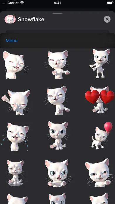 Capturas de tela do 3D Animated Cat Emoji Stickers