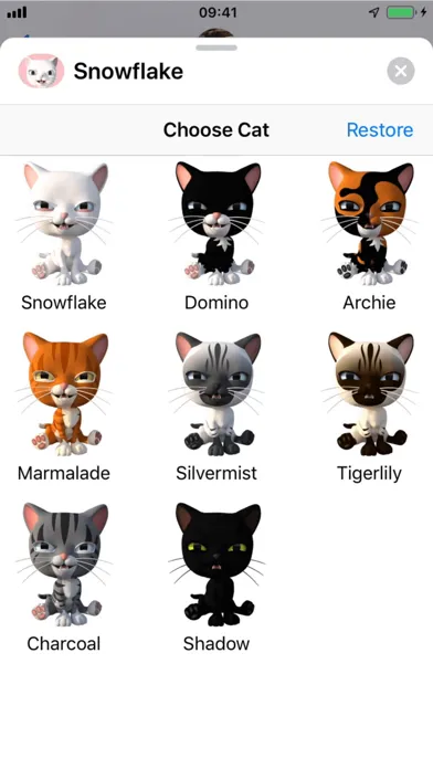 Capturas de tela do 3D Animated Cat Emoji Stickers