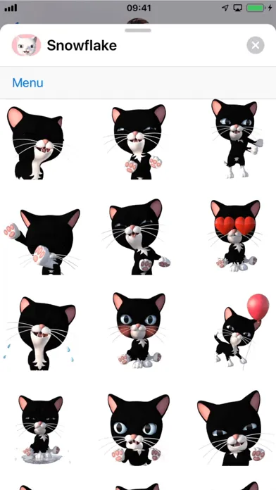 Capturas de tela do 3D Animated Cat Emoji Stickers