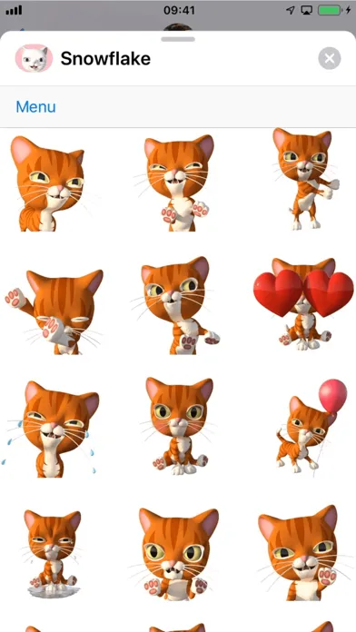 Capturas de tela do 3D Animated Cat Emoji Stickers