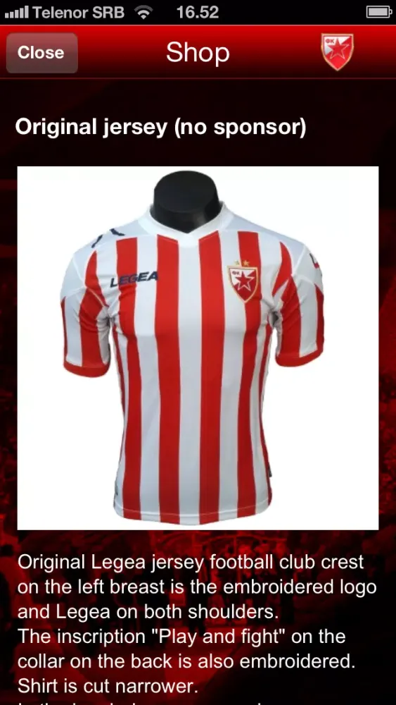 ภาพหน้าจอของ FC Red Star