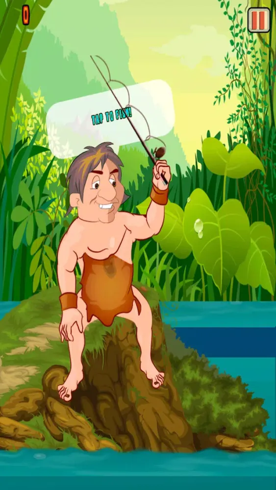 Caveman Challenge - Stone Age Fishing Frenzy应用截图