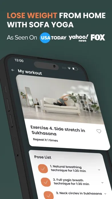 Sofa Yoga: Easy Weight Loss 스크린샷