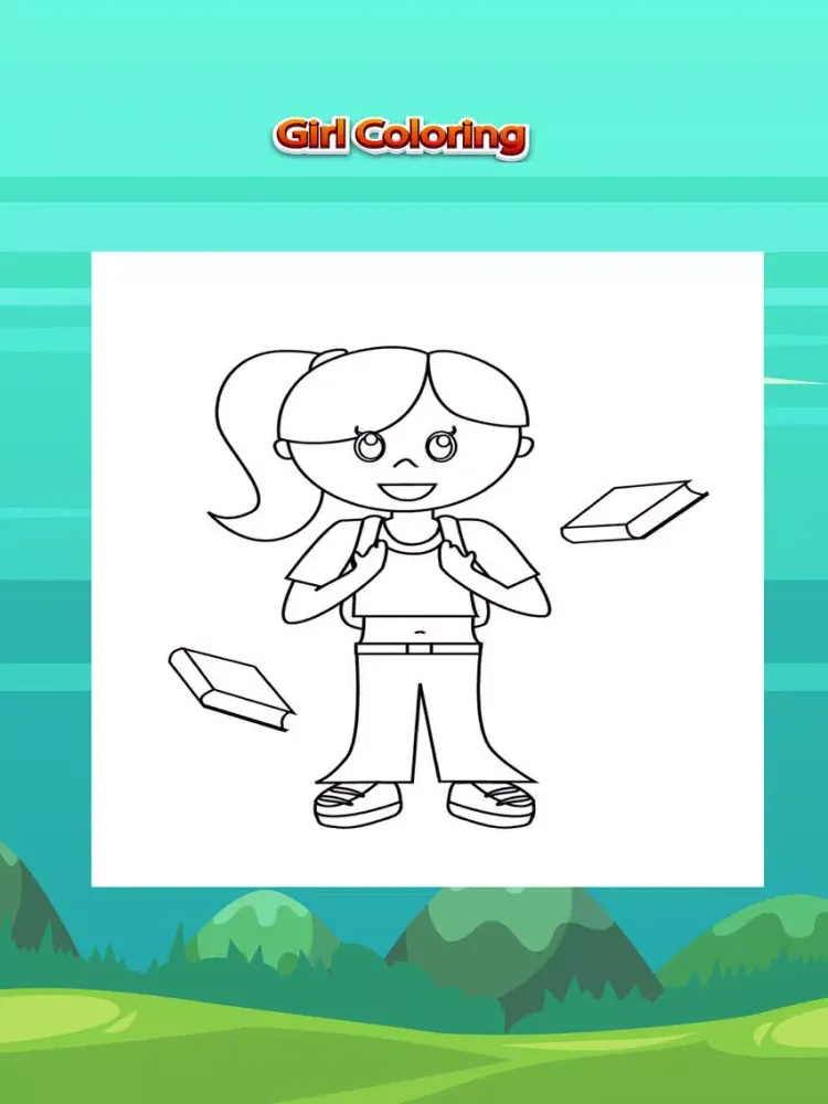 Coloring Book for Kids Little Cute Girls Preschool iPad  Ekran Görüntüleri